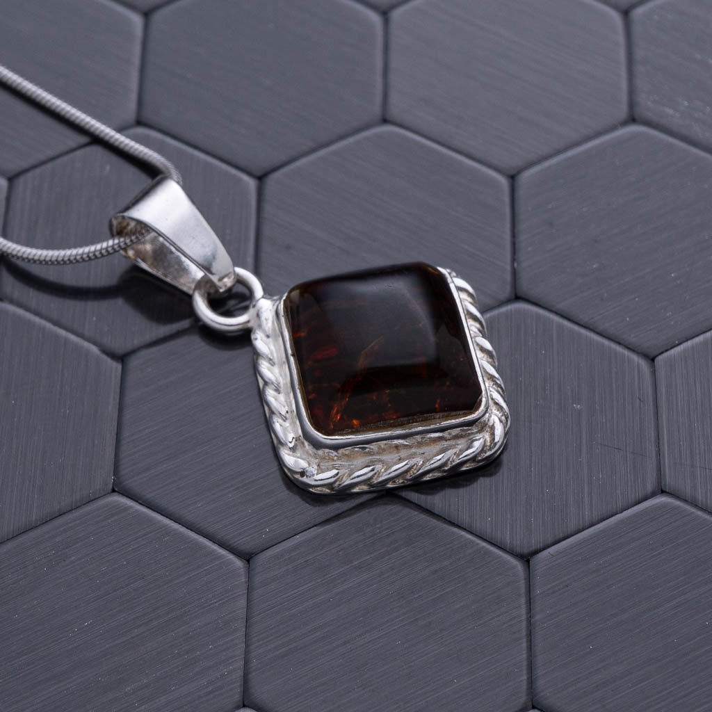 Green Amber Pendant, Grace