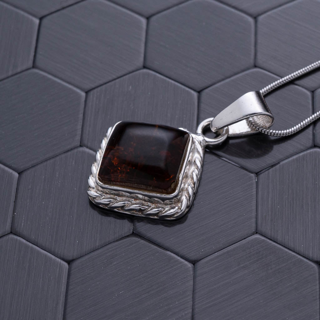 Green Amber Pendant, Grace