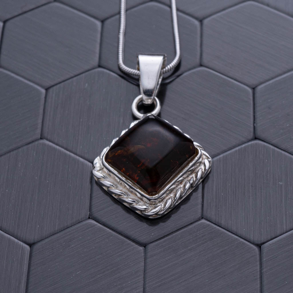 Green Amber Pendant, Grace