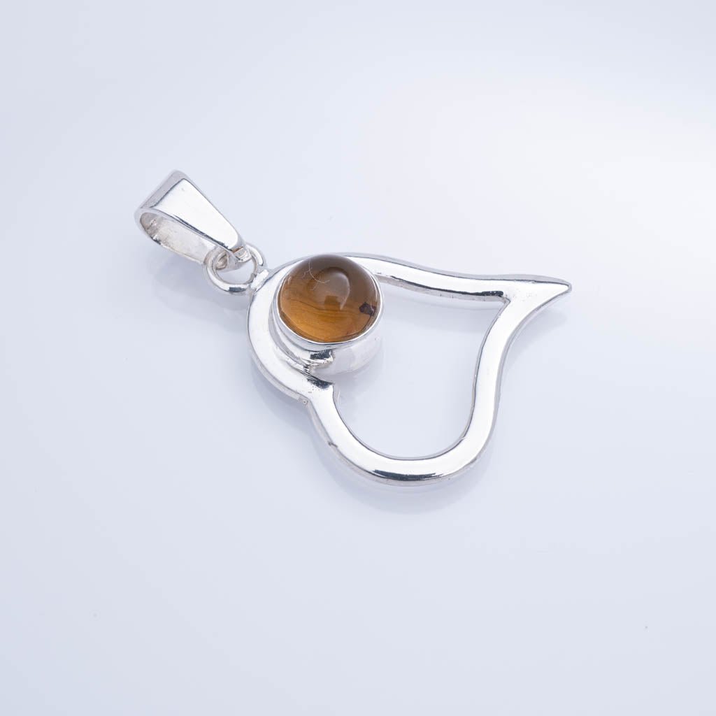 Green Amber Pendant, Ivy