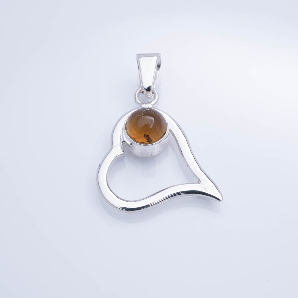 Green Amber Pendant, Ivy