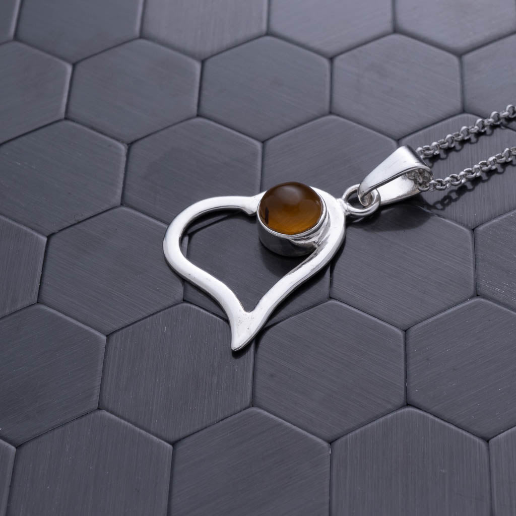 Green Amber Pendant, Ivy