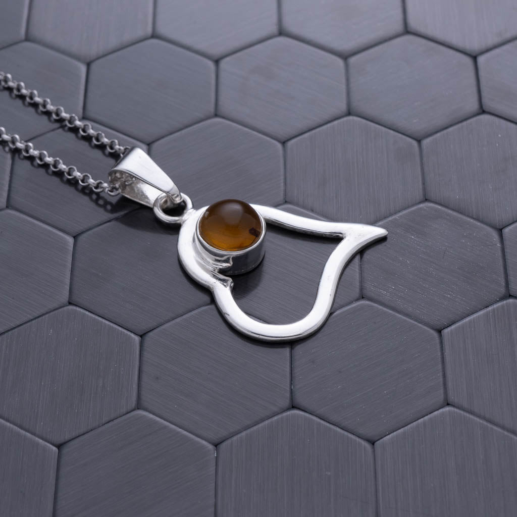 Green Amber Pendant, Ivy