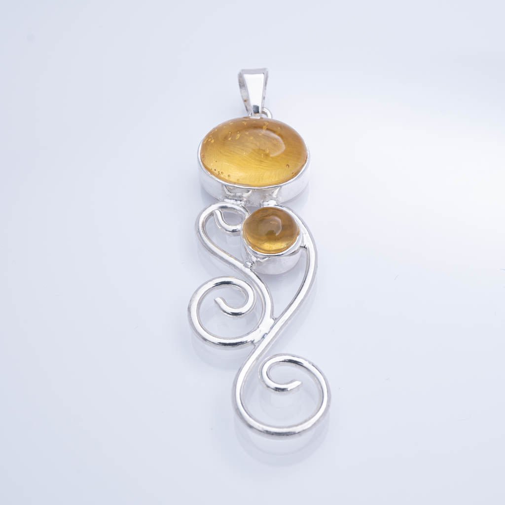 Green Amber Pendant, Jolie