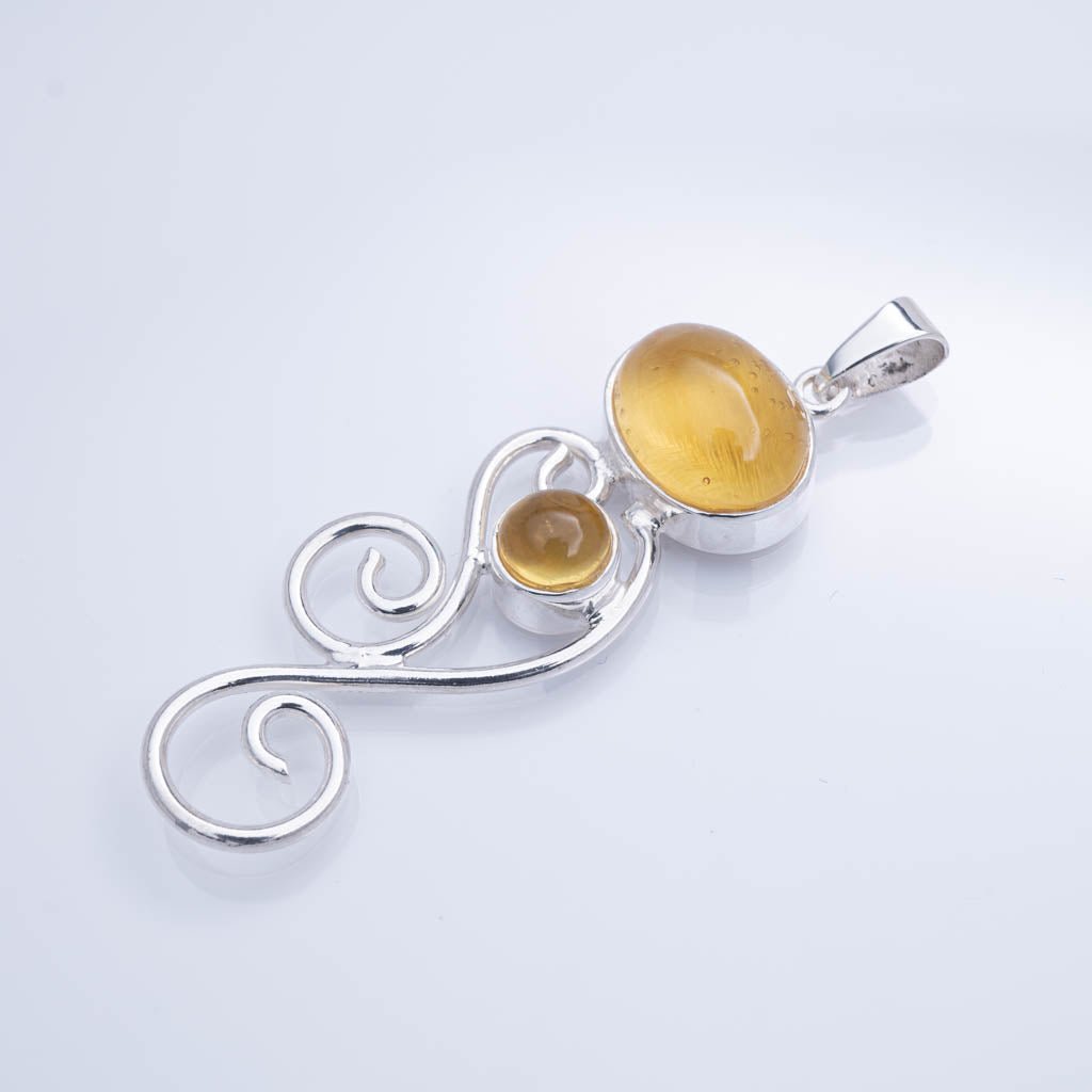 Green Amber Pendant, Jolie
