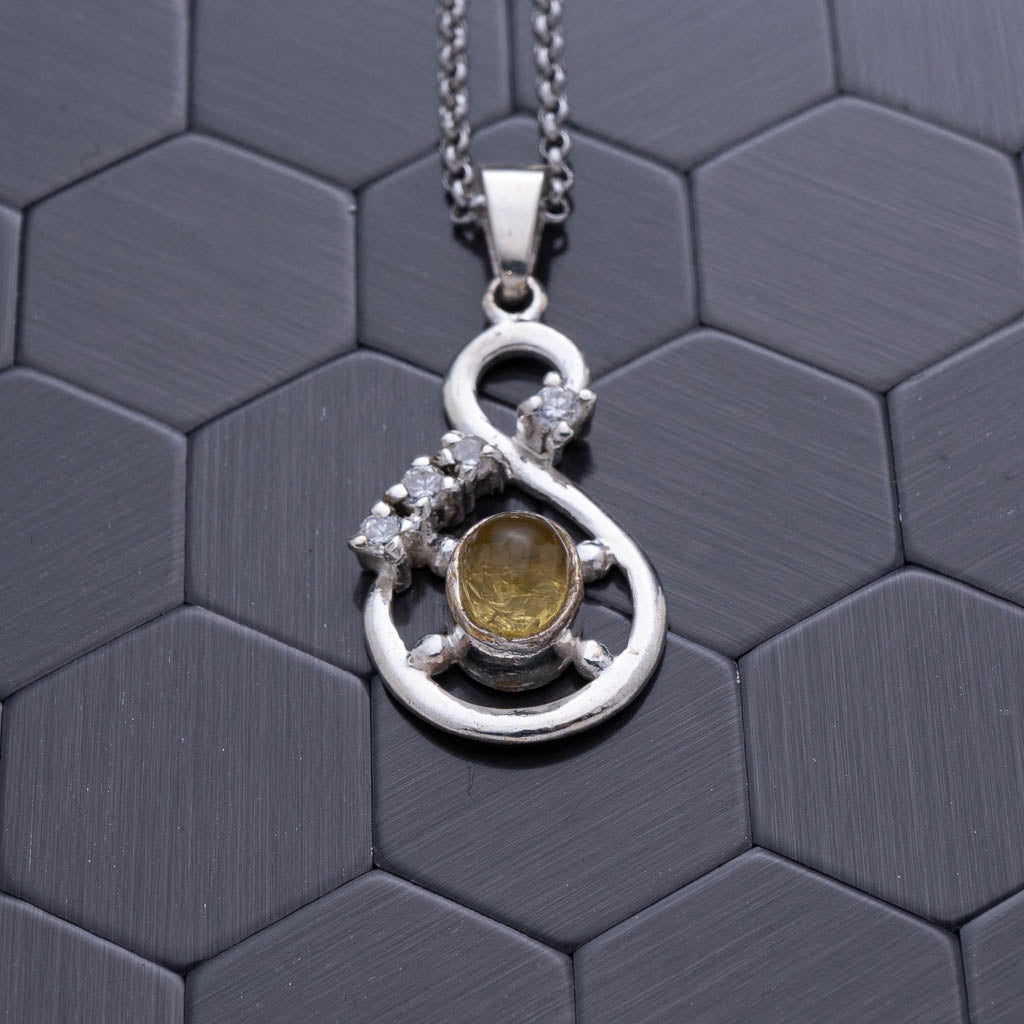 Green Amber Pendant, Lucia