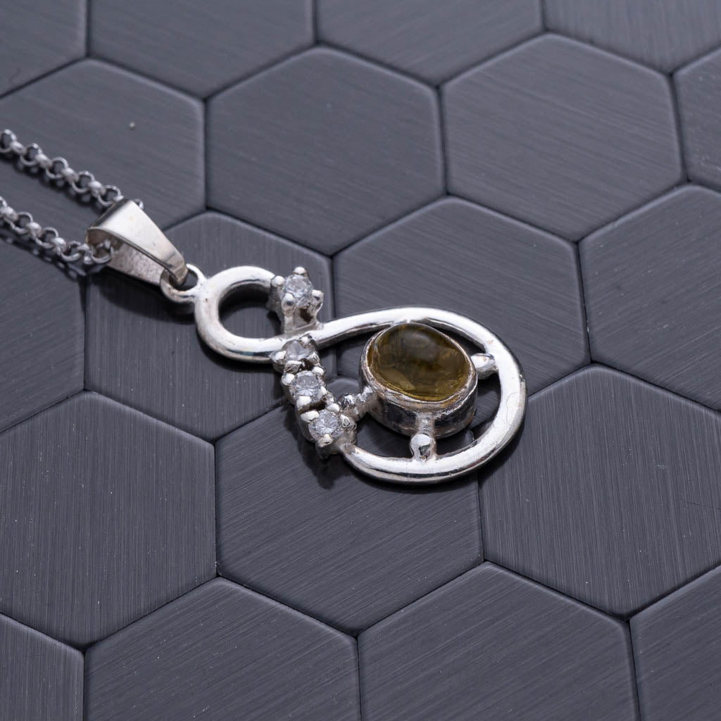 Green Amber Pendant, Lucia