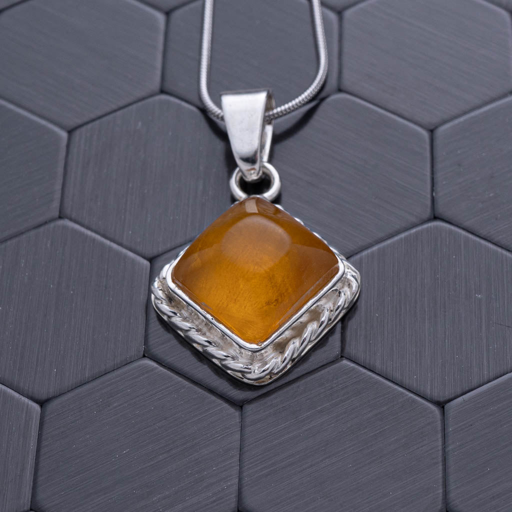 Green Amber Pendant, Luna