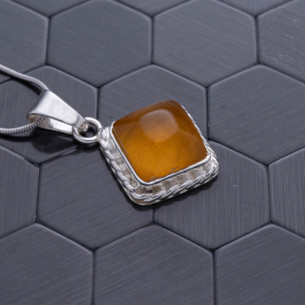 Green Amber Pendant, Luna