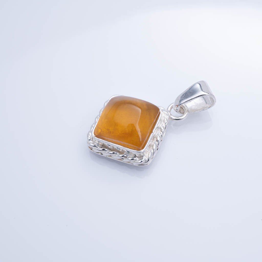Green Amber Pendant, Luna