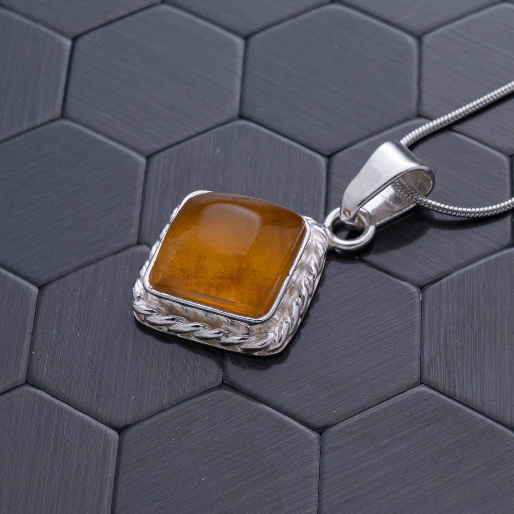 Green Amber Pendant, Luna