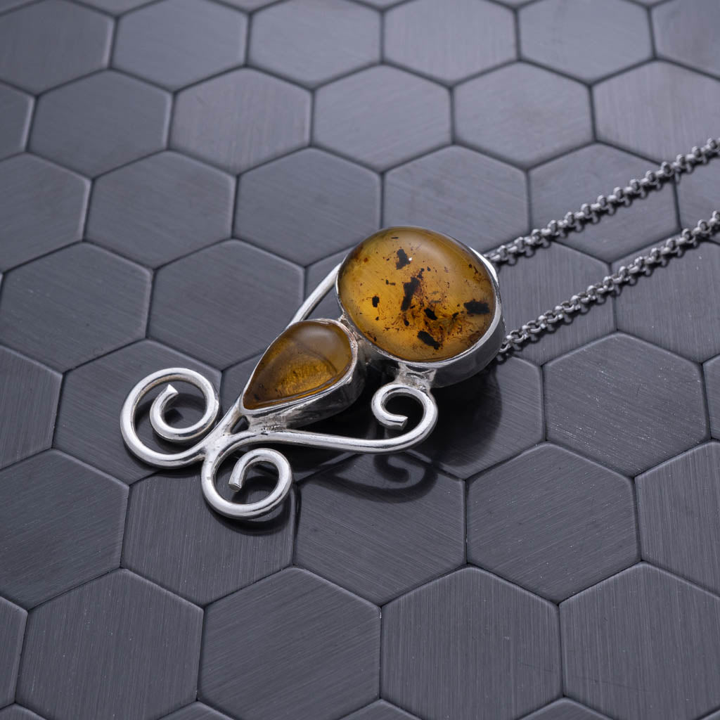 Green Amber Pendant, Molly