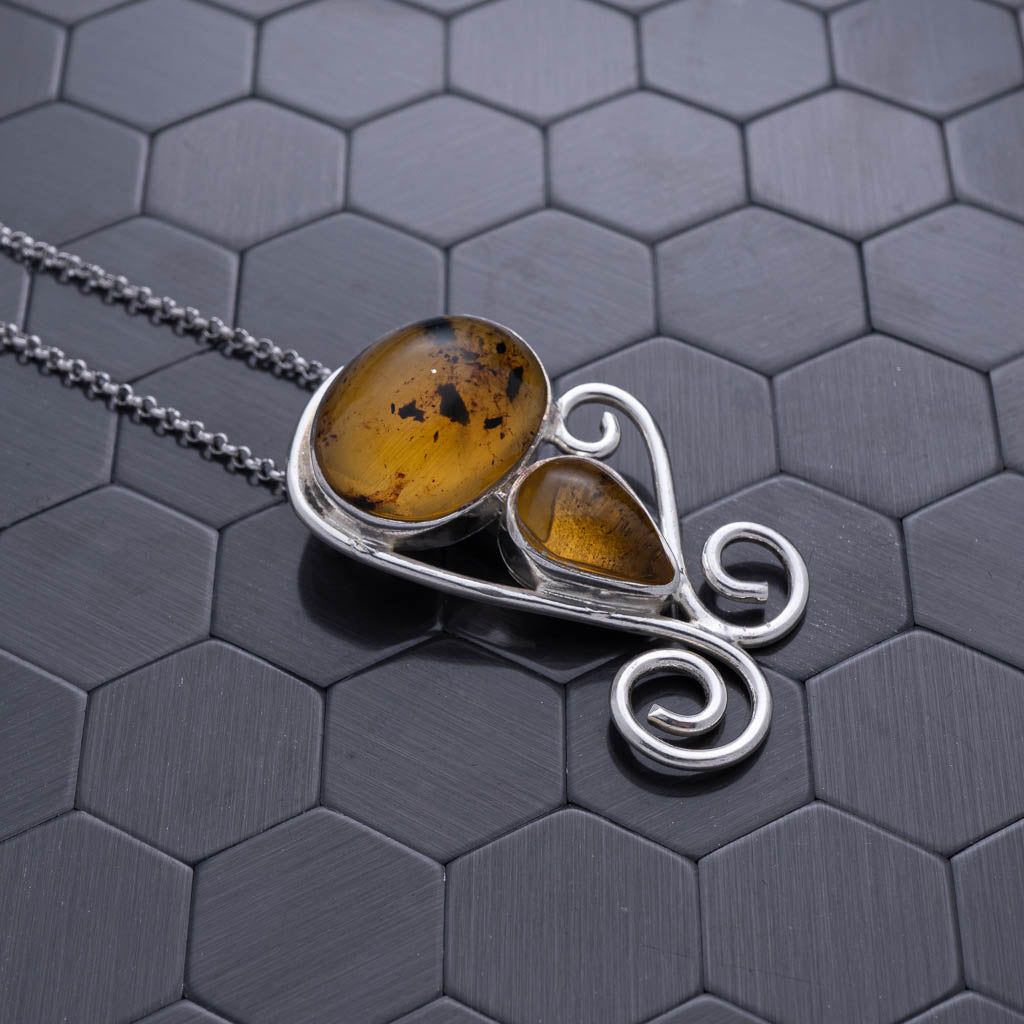 Green Amber Pendant, Molly