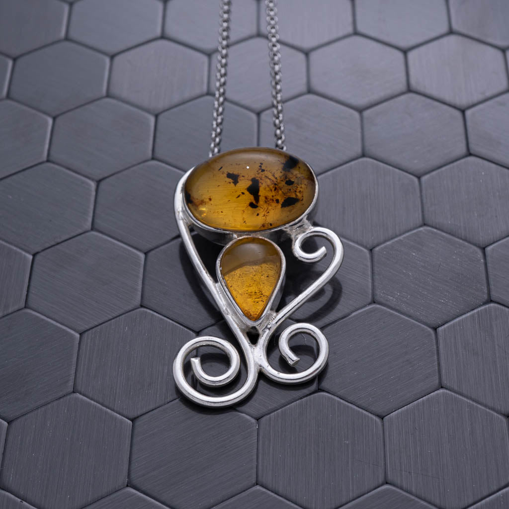 Green Amber Pendant, Molly