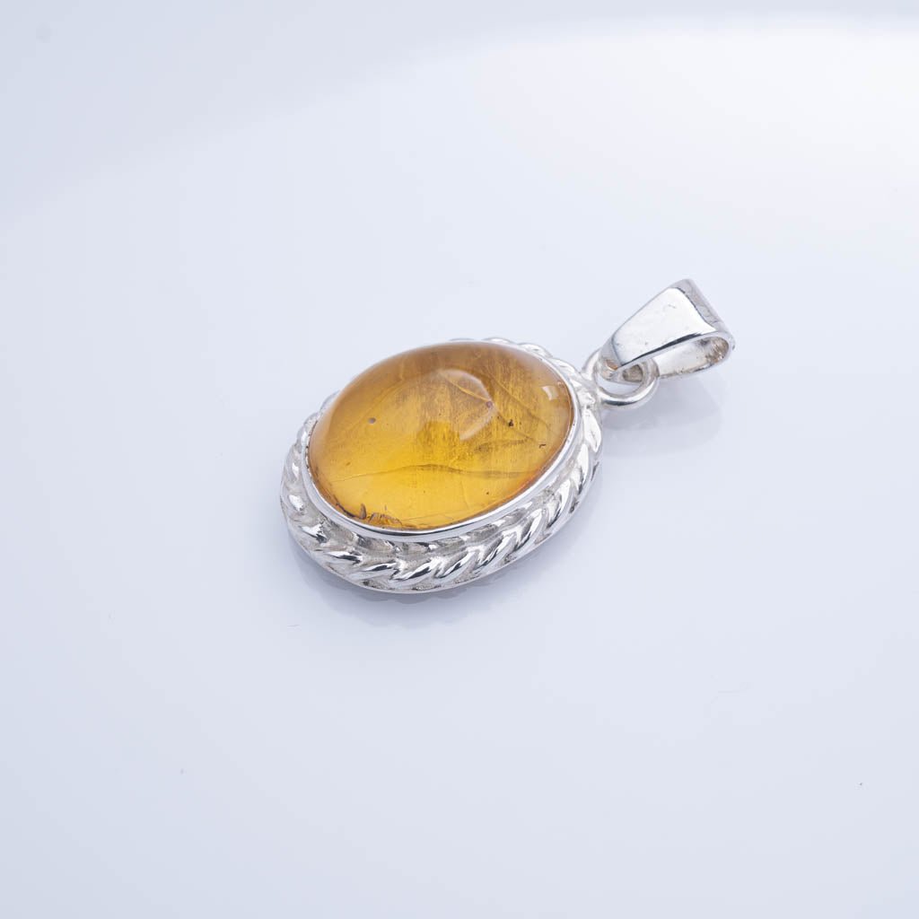 Green Amber Pendant, Nora
