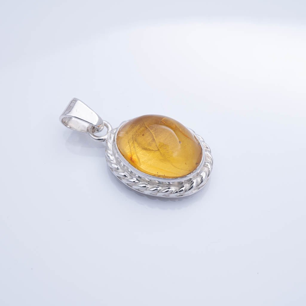 Green Amber Pendant, Nora