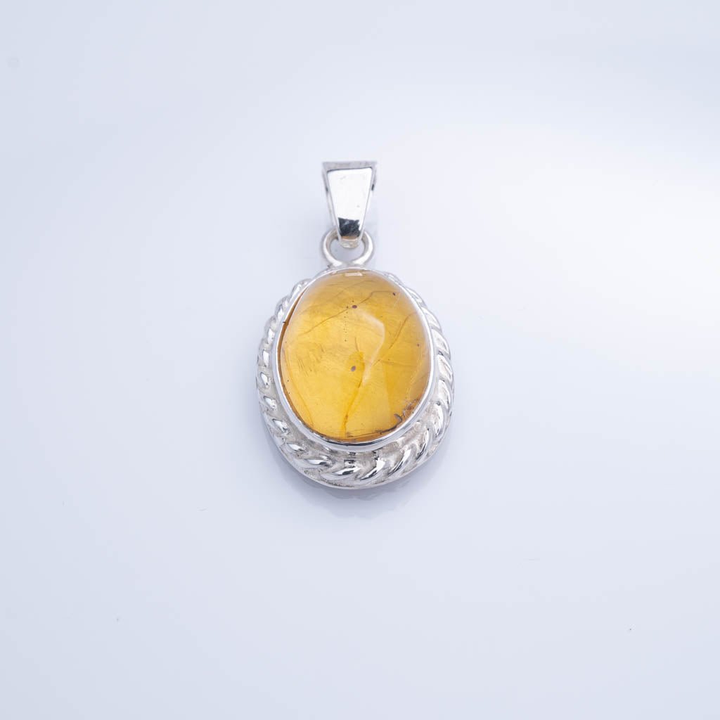 Green Amber Pendant, Nora