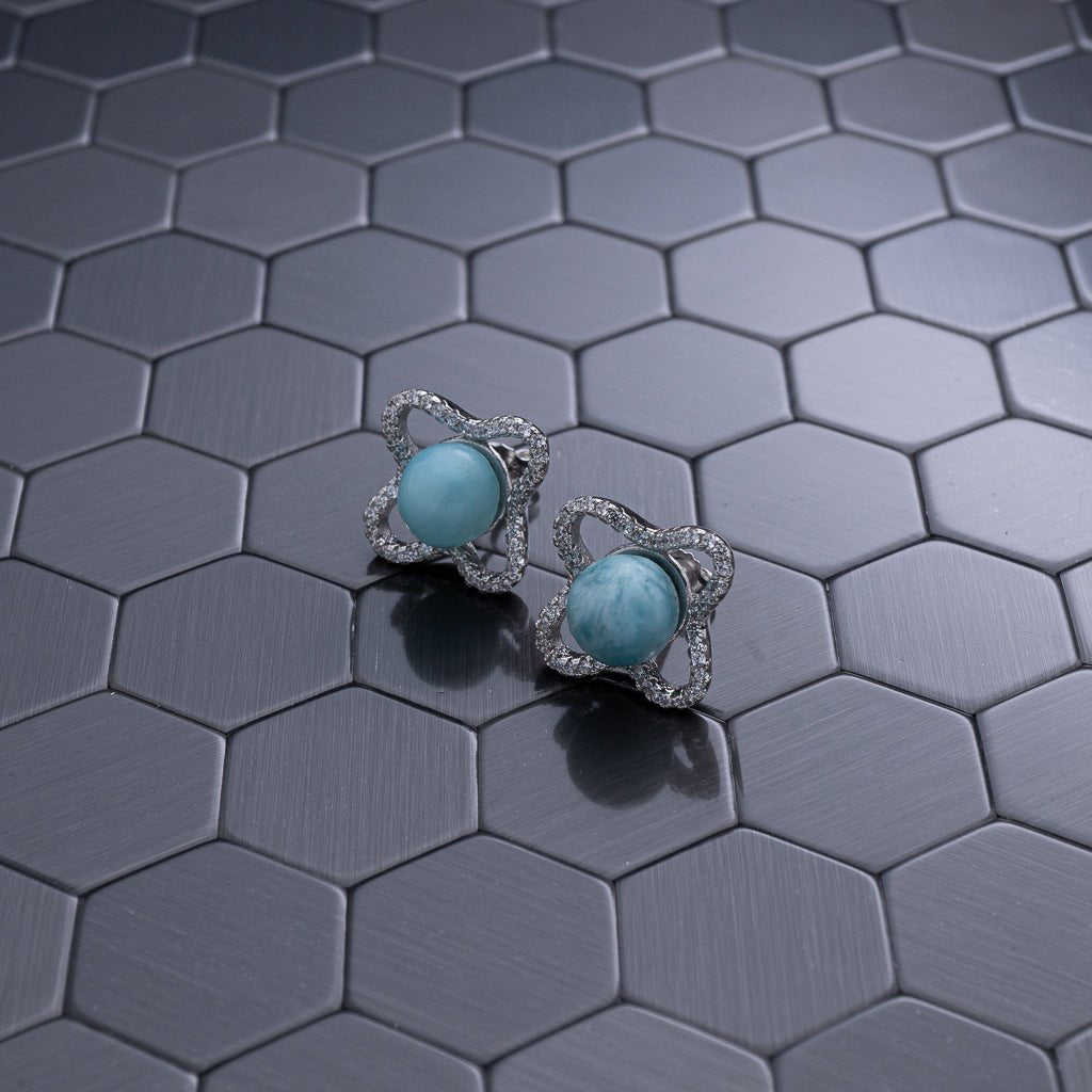 Larimar Earring, Bonnie