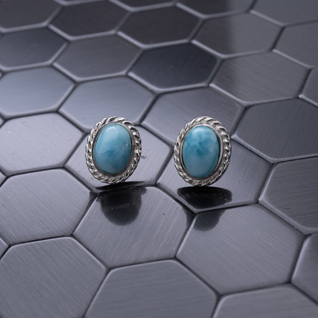 Larimar Earring, Dominica