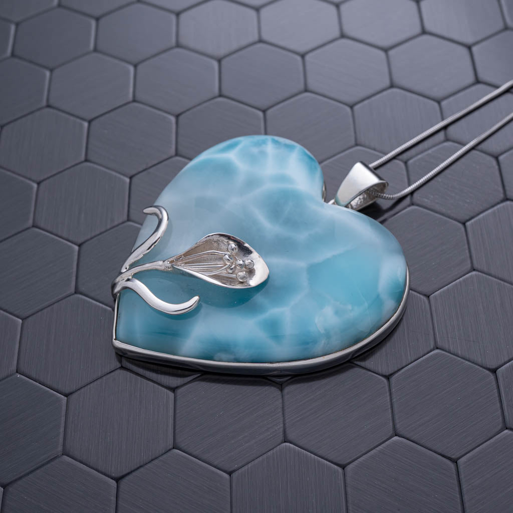 Larimar Heart Pendant, Juliette