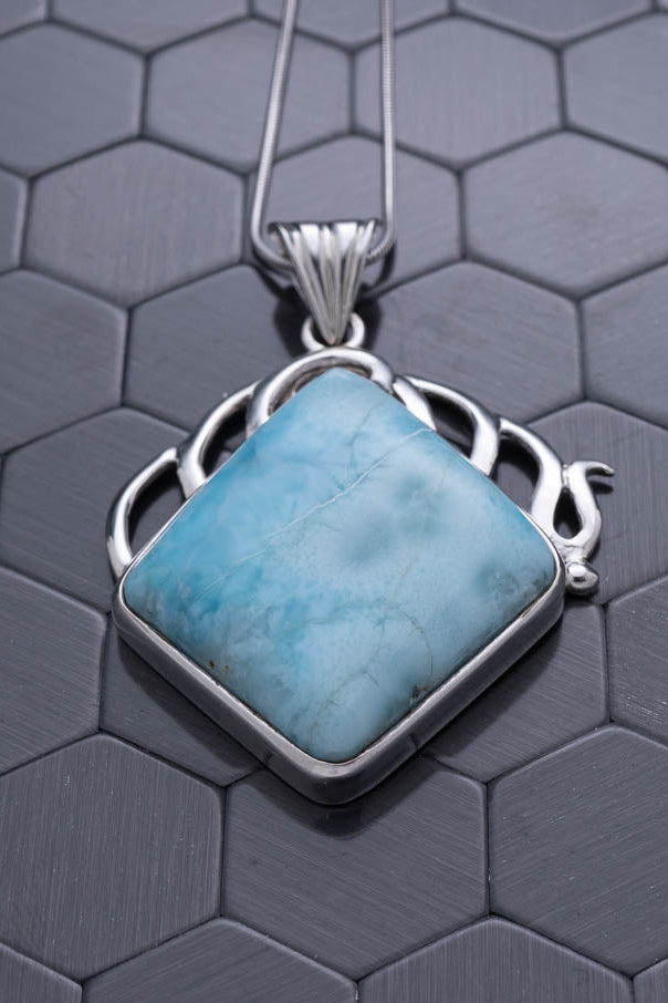 Larimar Pendant, Adara - Larimar Creations