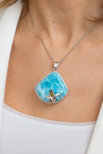 Larimar Pendant, Gia - Larimar Creations