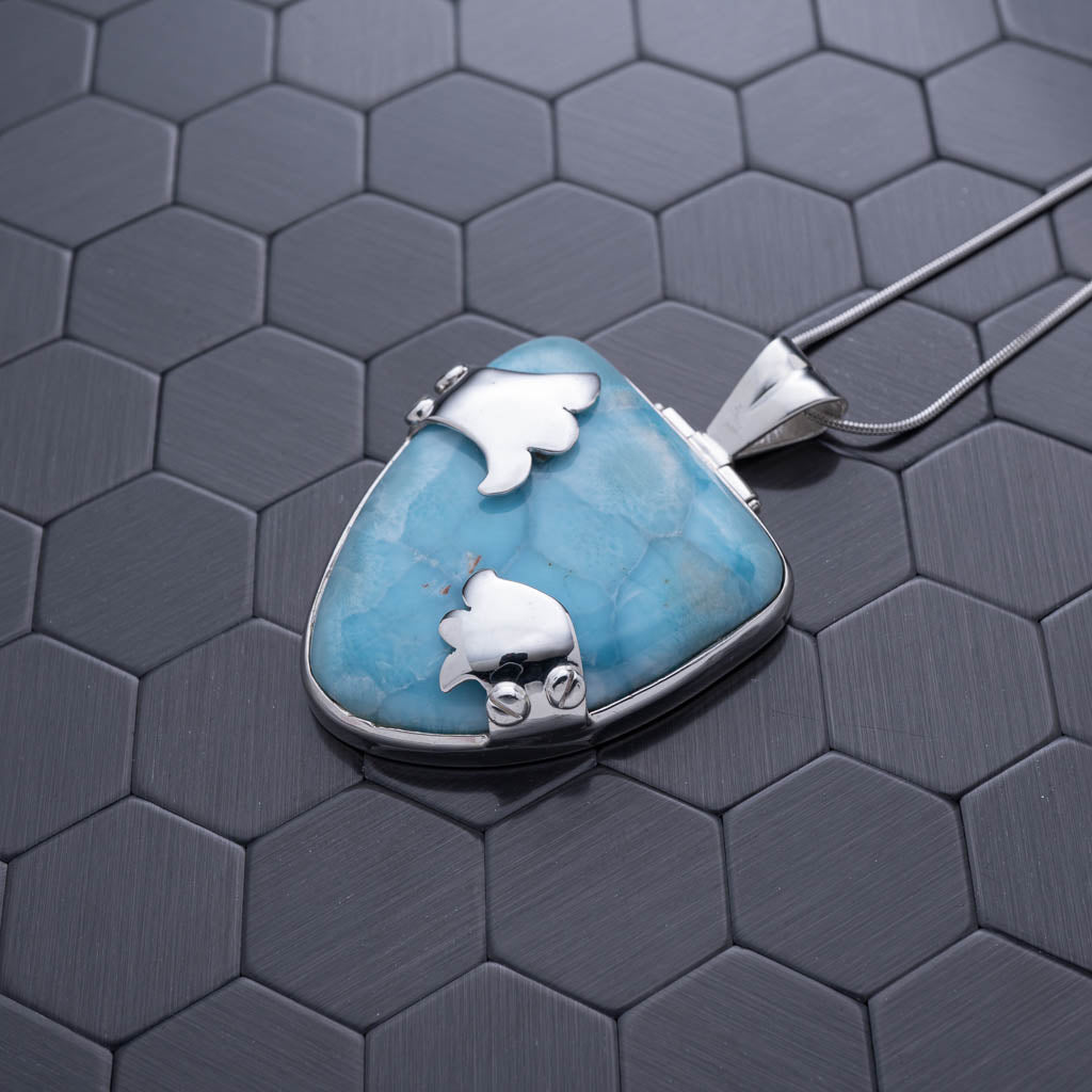 Larimar Pendant, Kelcey - Larimar Creations