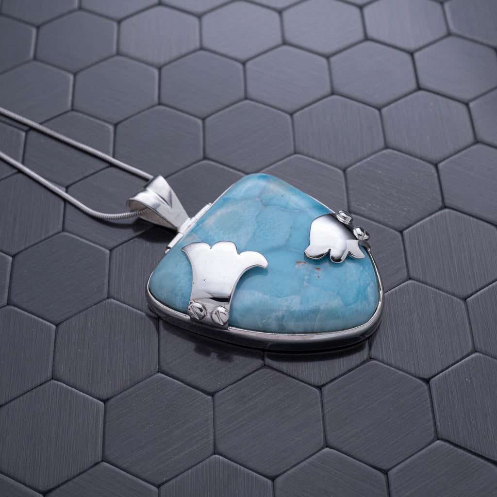Larimar Pendant, Kelcey - Larimar Creations