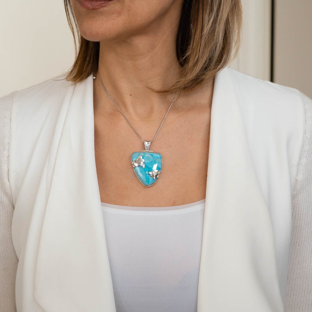 Larimar Pendant, Kelcey - Larimar Creations