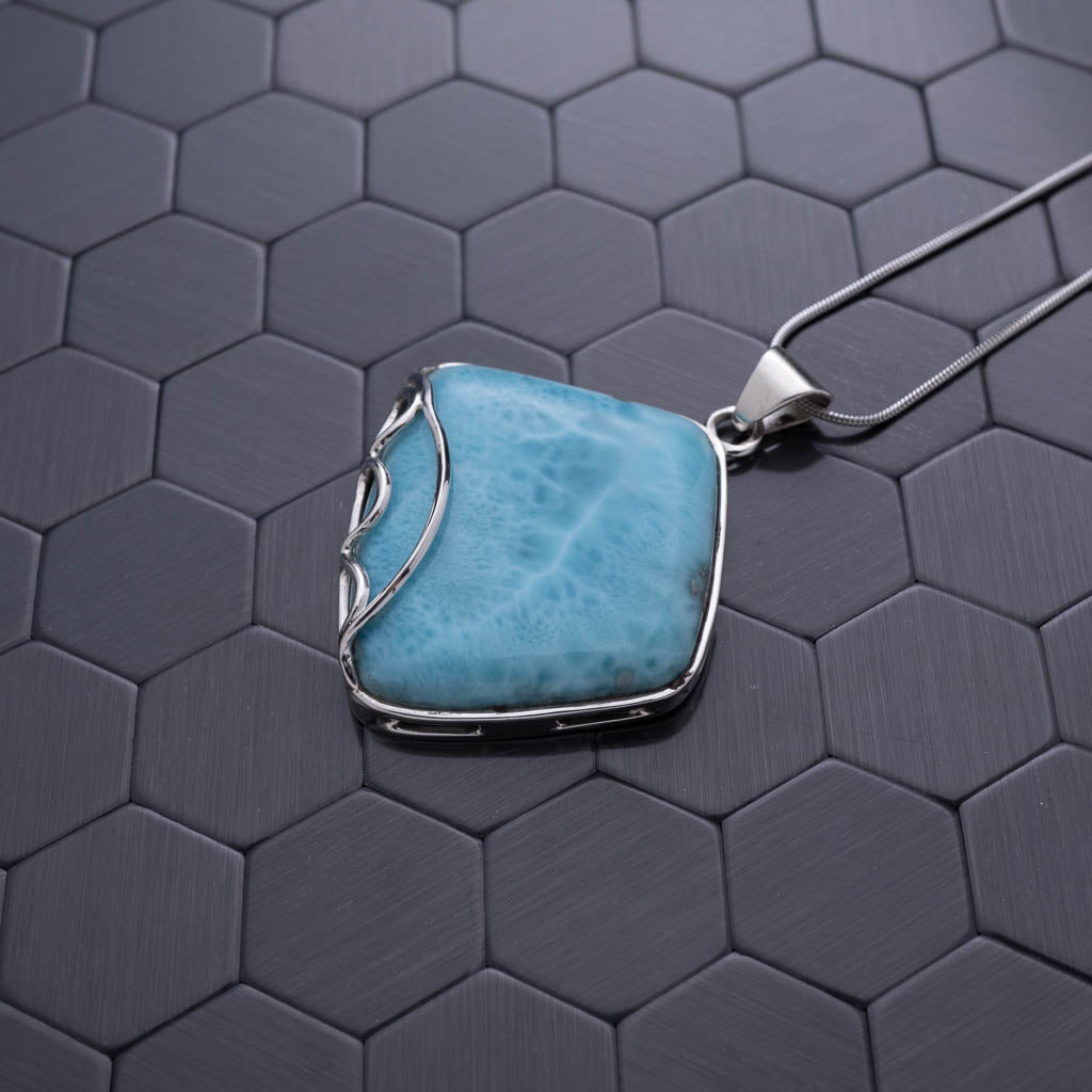 Larimar Pendant, Verda - Larimar Creations