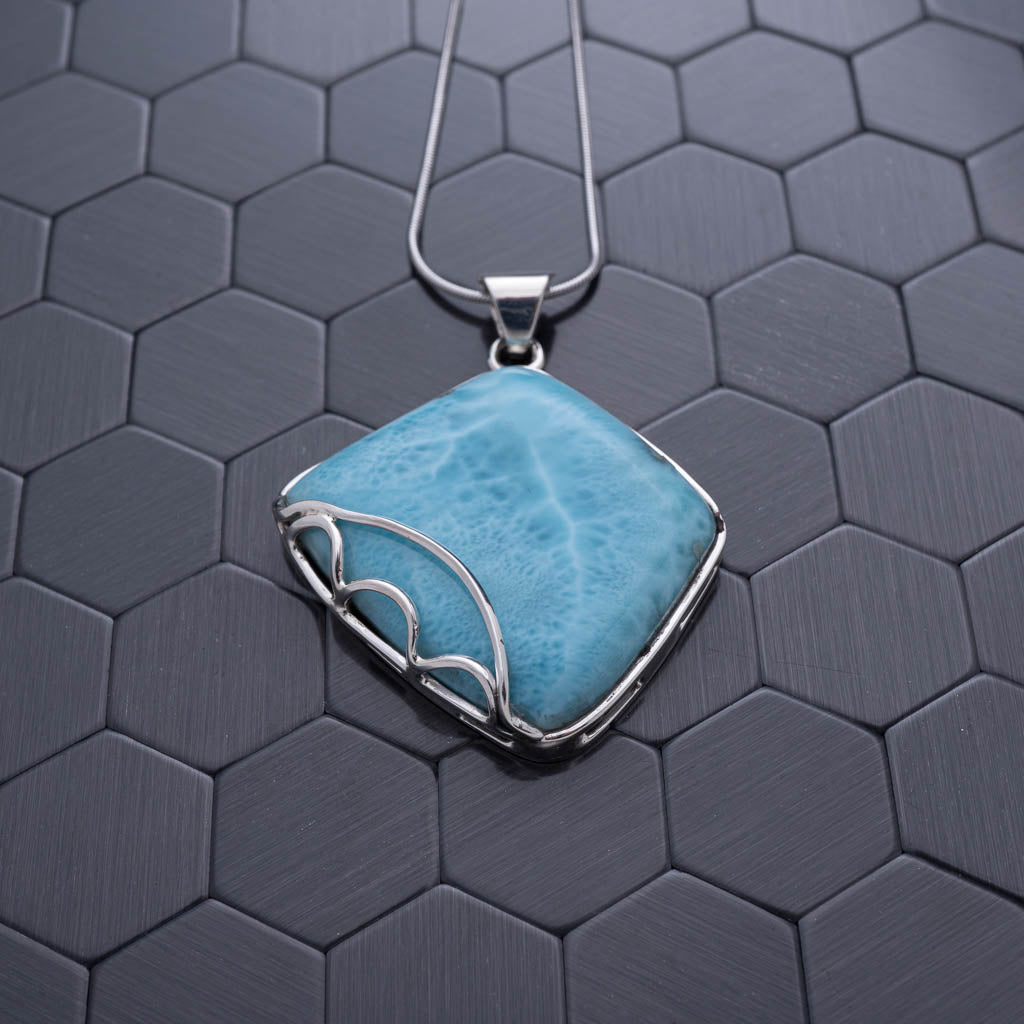 Larimar Pendant, Verda - Larimar Creations