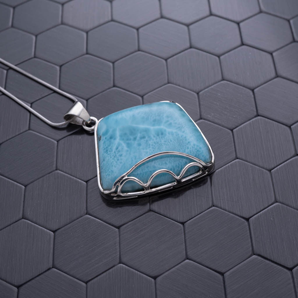 Larimar Pendant, Verda - Larimar Creations