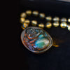 Dominican Green Amber Buddha Necklace