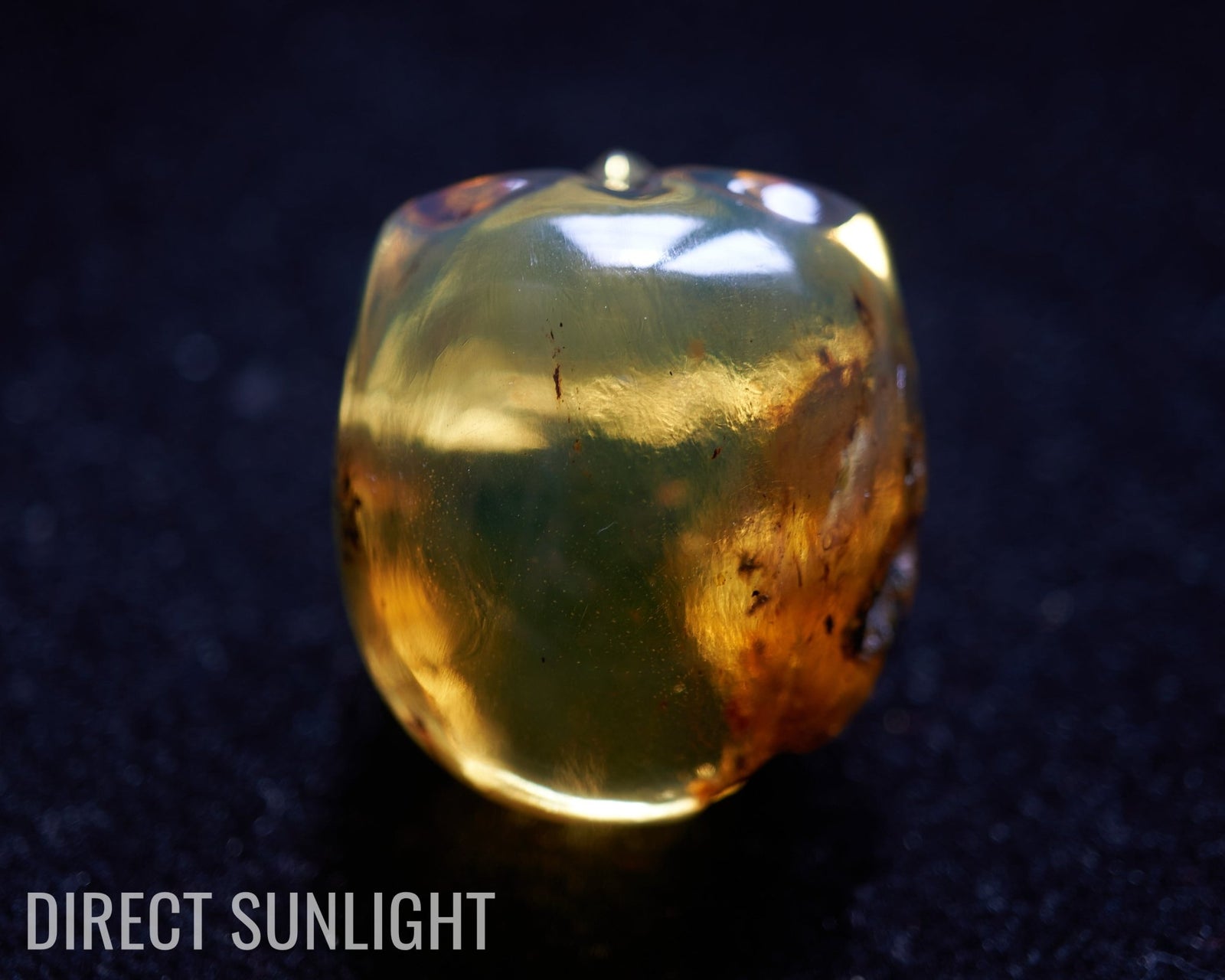 Authentic Dominican Green Amber Hand-Carved Skull - Unique & Stunning Collectible! - Larimar Creations